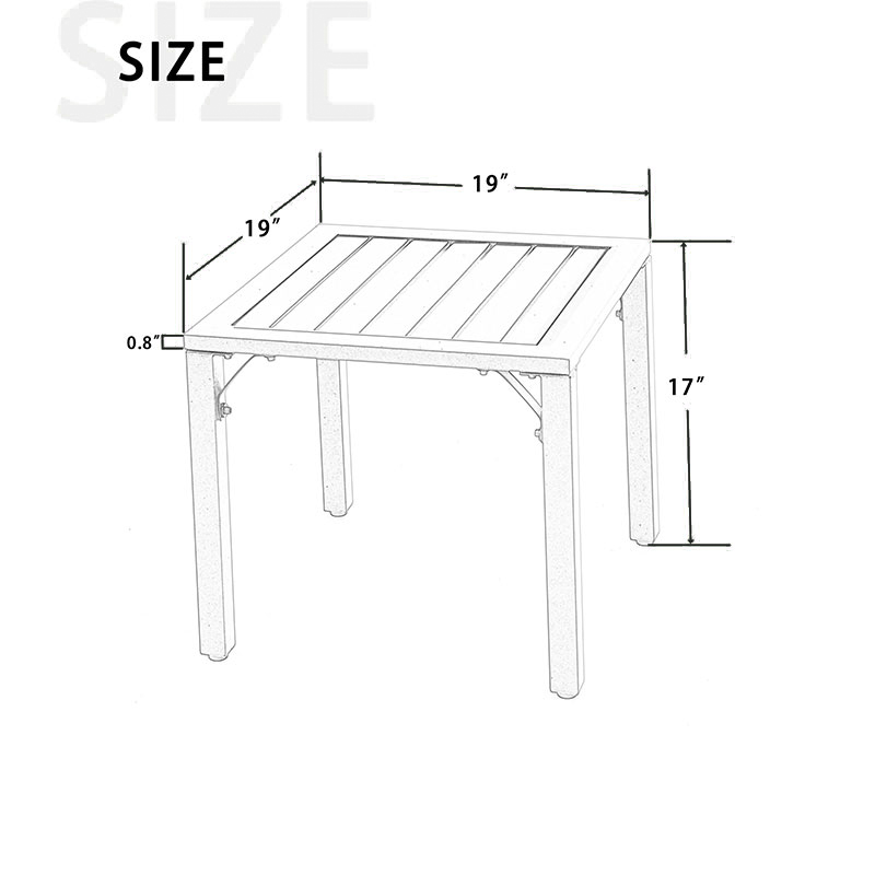 Open-air balcony simple striped outdoor table and chairs three-piece set