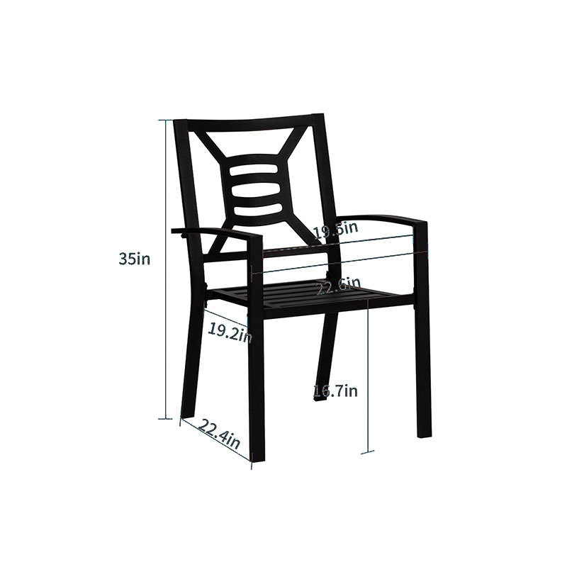 Outdoor garden patio furniture iron seven-piece table and chair combination
